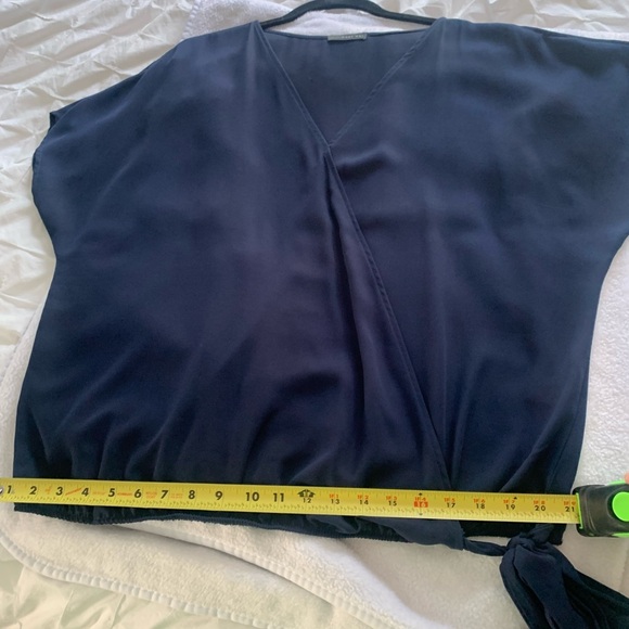 West Kei Ciyonna Faux Wrap Blouse in Navy - Picture 9 of 12